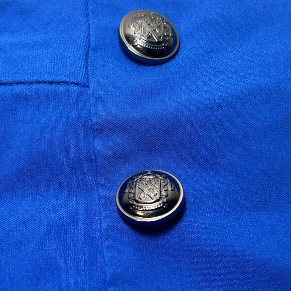 Blue Shorts Button Accents Size Petite L - Picture 6 of 6